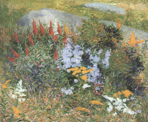 John Leslie Breck Rock Garden at Giverny Spain oil painting art